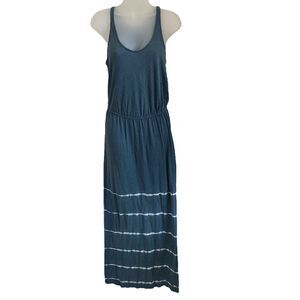 Soft Joie XS Maxi Dress Blue Racerback Tie Dye Long Flowy Casual